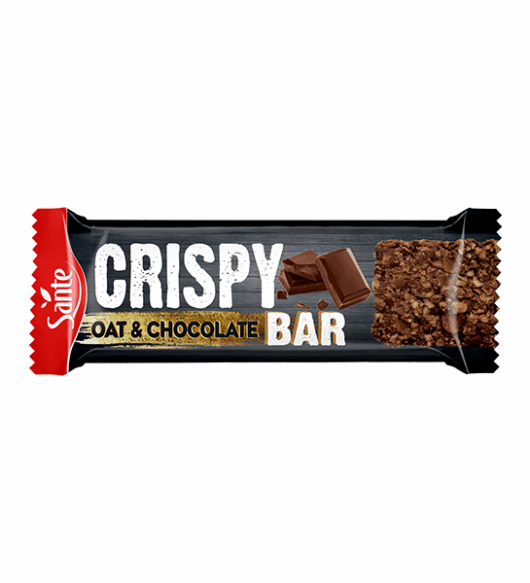 Barre croustillante avoine et chocolat